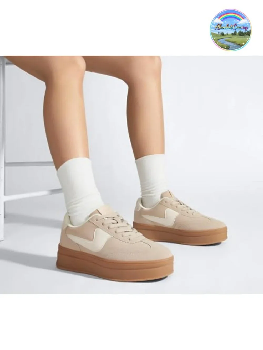 Women's Platform Fashion Sneakers Thick Sole Faux Leather Suede Lace Up
